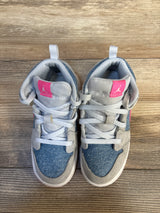 Air Jordan 1 Mid SE TD 'Denim Sequin' Sneakers sz 10c