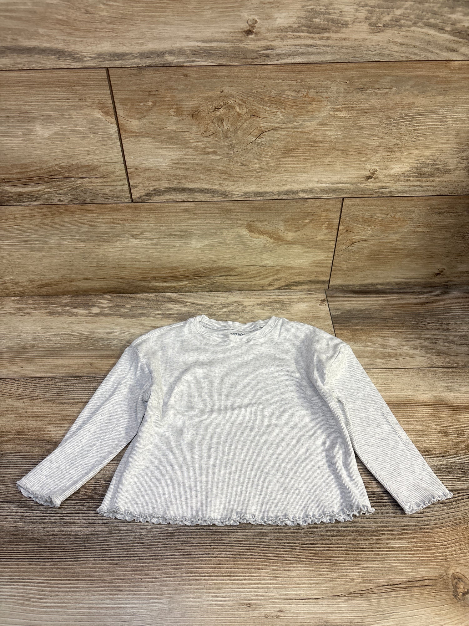 Carter's Long Sleeve Ribbed Shirt Grey sz 2T