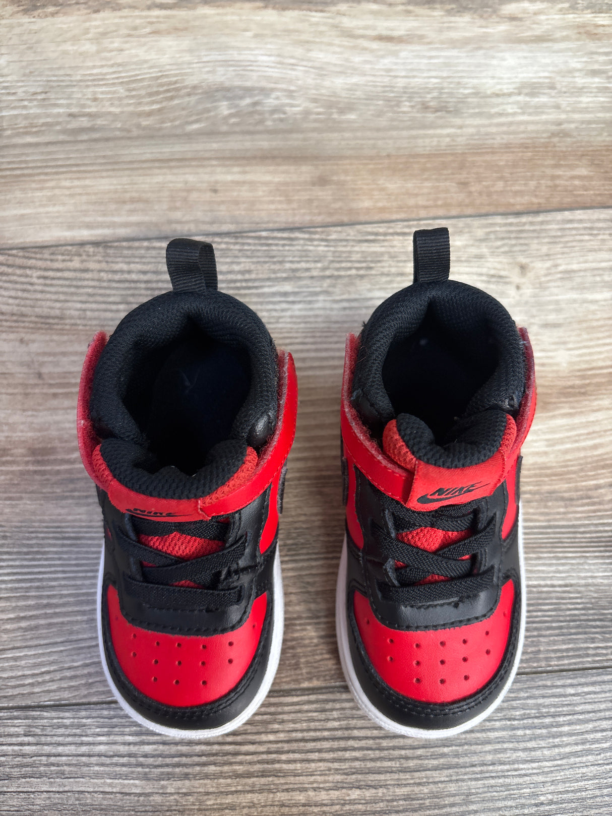 Nike Court Borough Mid 2 TD 'Black University Red' sz 6c