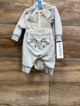NEW Carter's 3pc Terry Cloth Jacket, Bodysuit, & Pants Set Blue sz Newborn