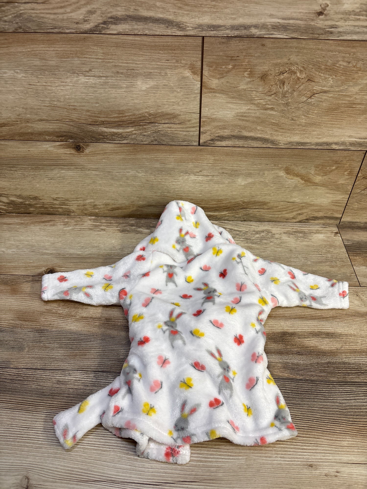 Baby Essentials Hooded Bath Robe White sz 0-9m