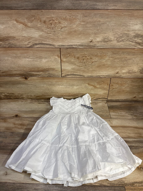 4t white dress Cream Girls Layering | Modest Girls Dress With a simple pullover design Baptism Dress for Toddler Girl,