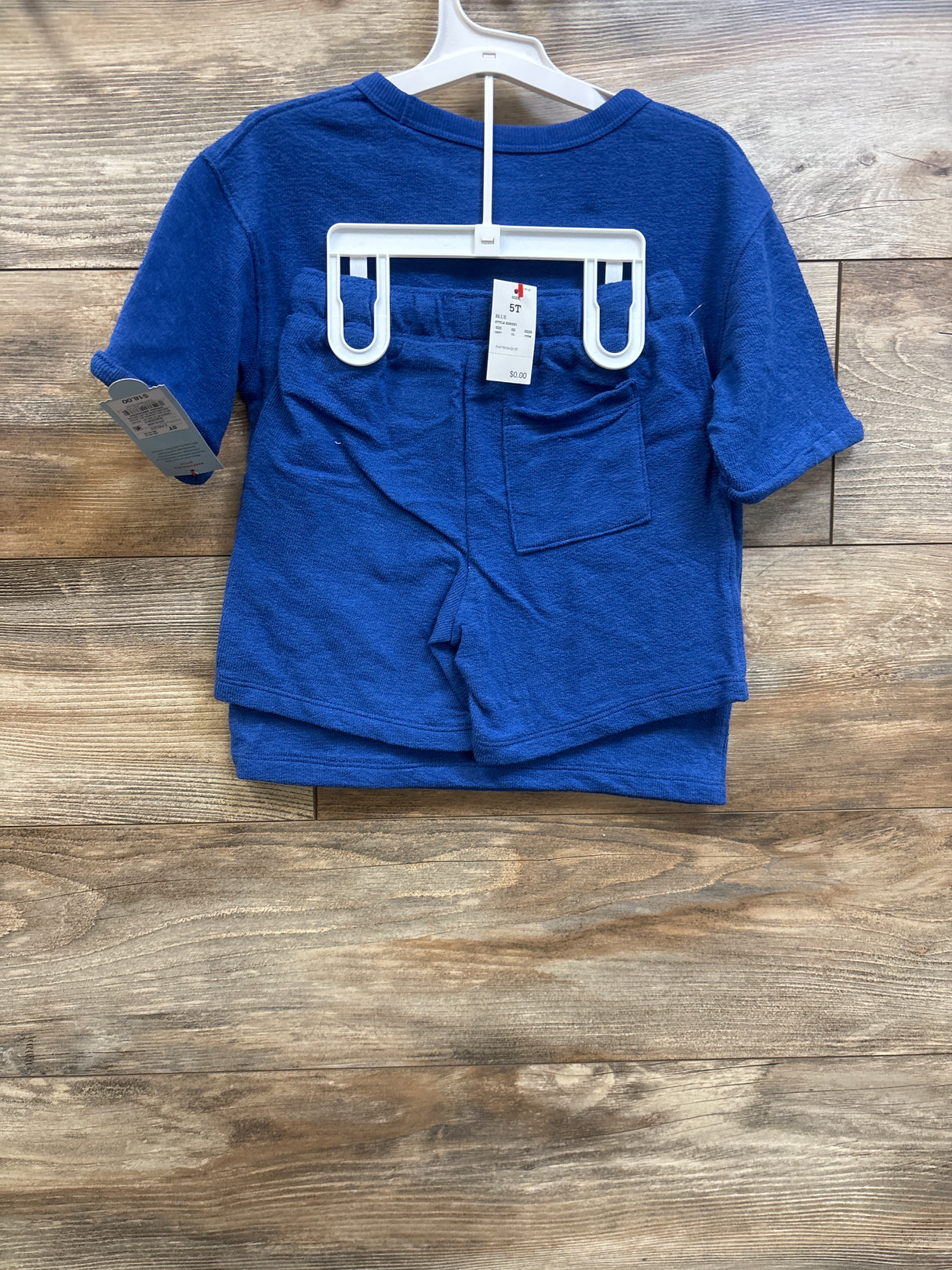 NEW Cat & Jack 2pc French Terry Later Gator Shirt & Short Set Blue sz 5T