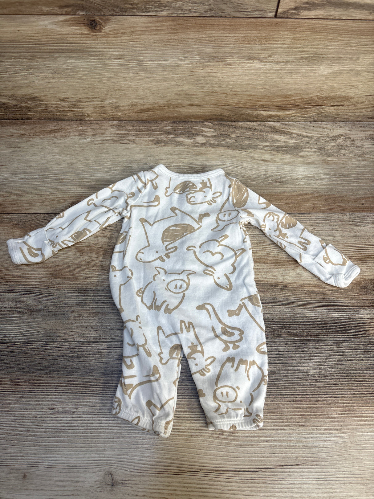 Carter's Sheep Print Sleeper White sz Newborn
