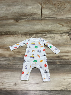 Estalla Organic New York Romper Onesie White sz 3m - Me n Mommy To Be