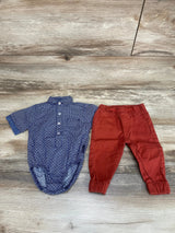 Ben Sherman 2pc Bodysuit & Pants Blue sz 3-6m