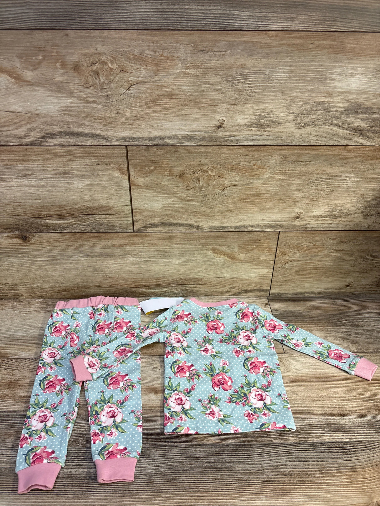 NEW Vaenait Baby Floral 2pc Pajama Set Blue sz 12-18m