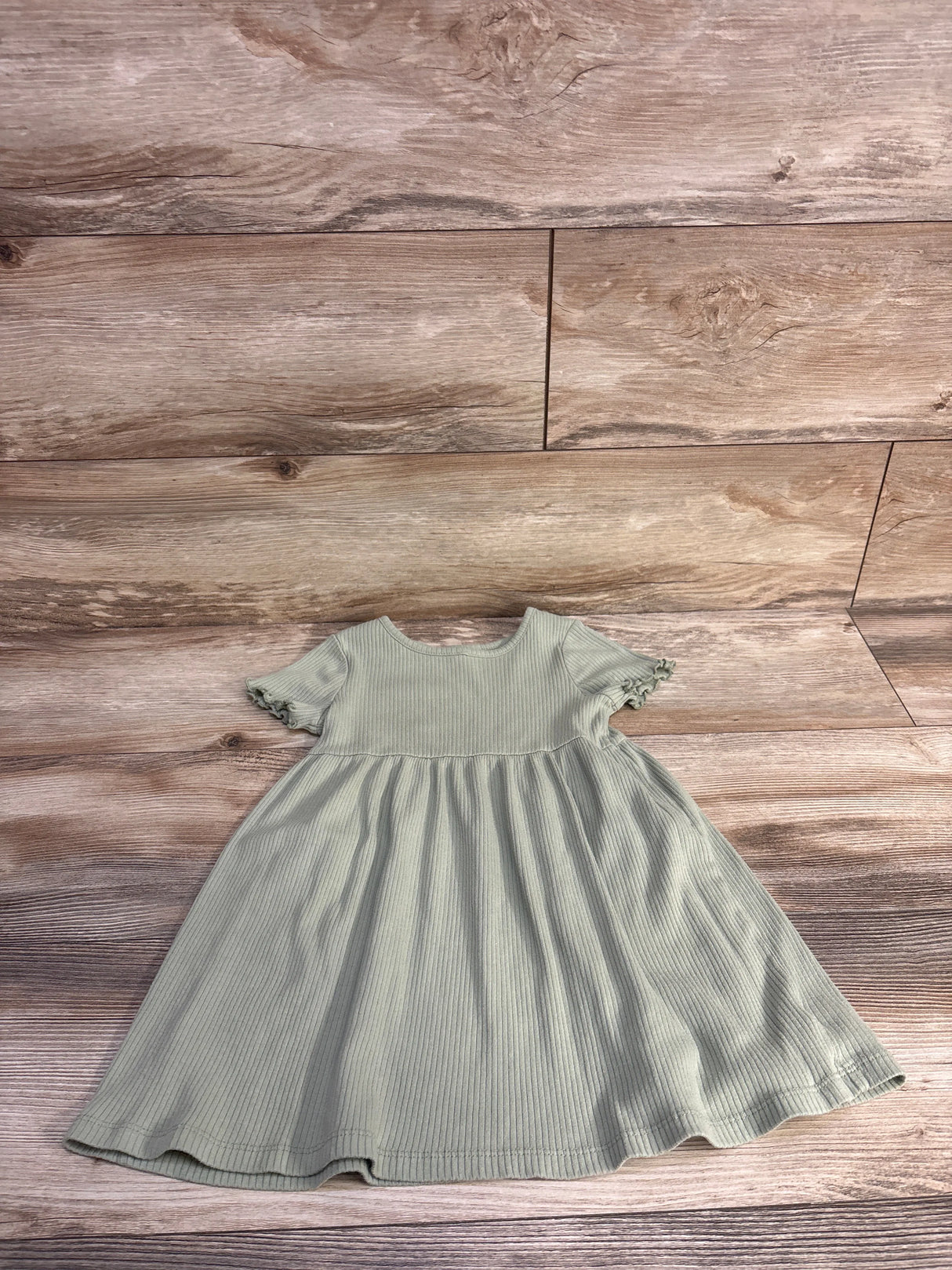 Cat & Jack Ribbed Dress Sage sz 4T