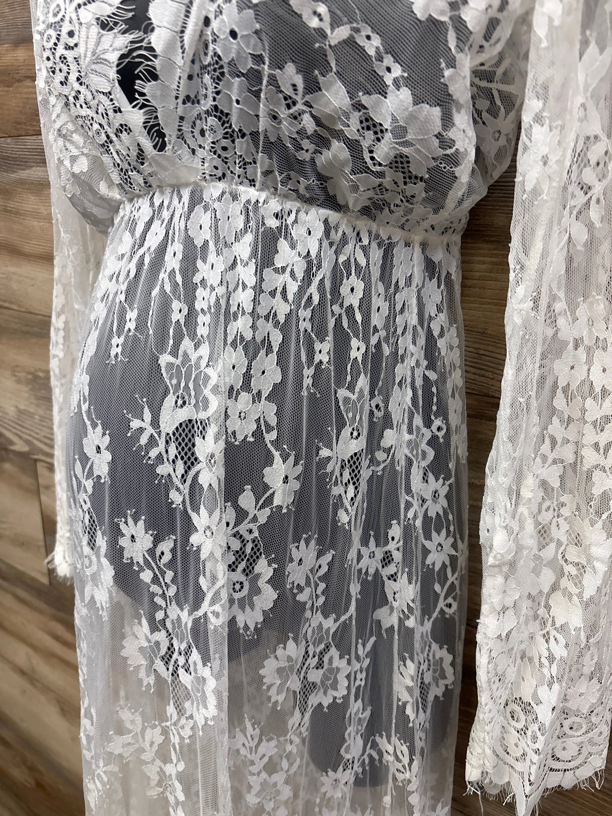 Maternity Maxi Lace Dress White sz XXL