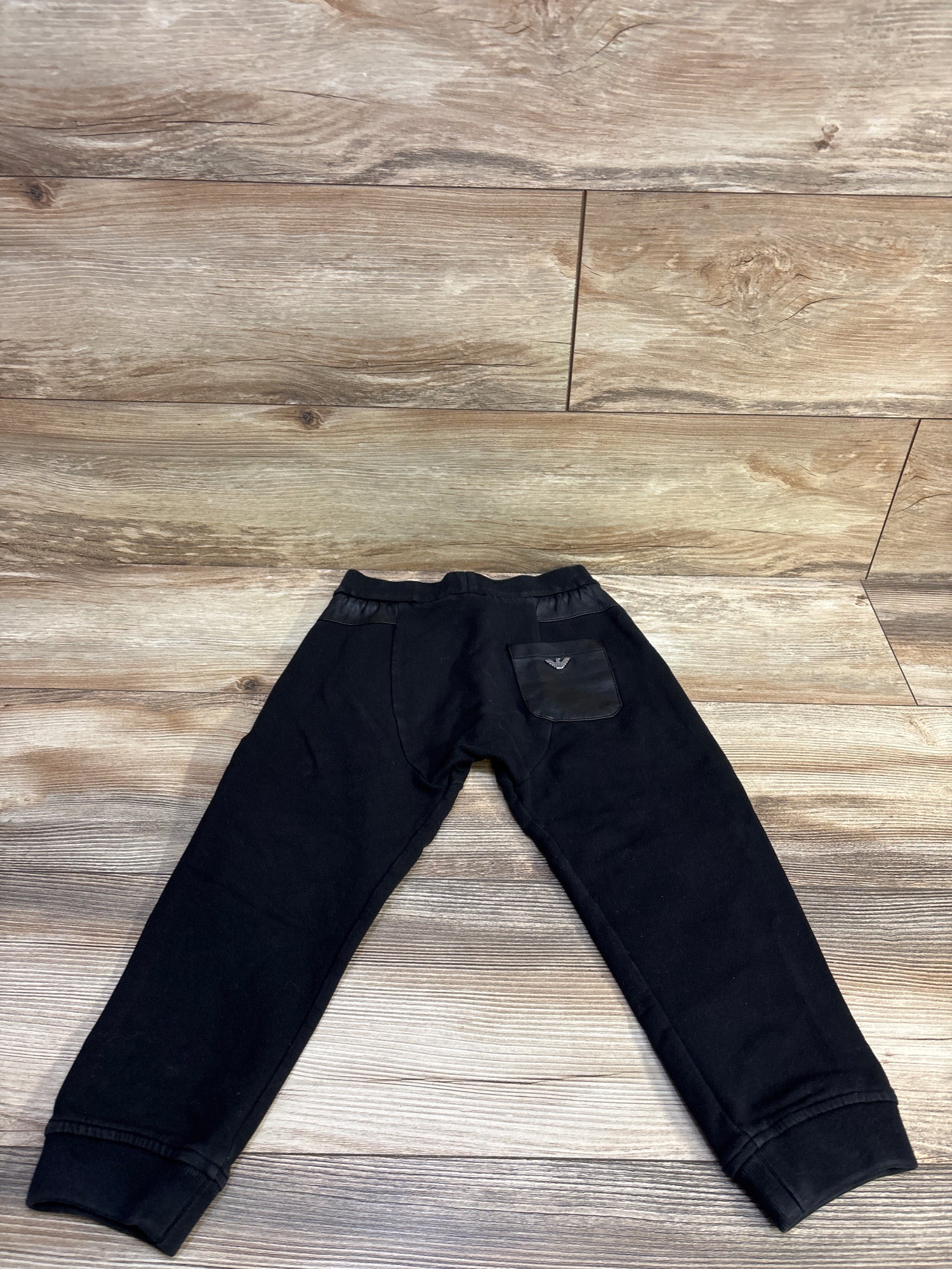 Armani Junior Mixed Media Jogger Pants Black sz 4T