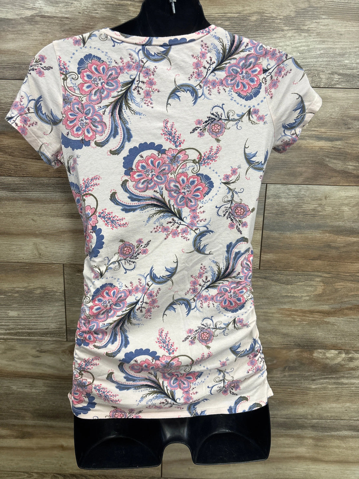 Motherhood Maternity Floral V-Neck Shirt Pink sz XS
