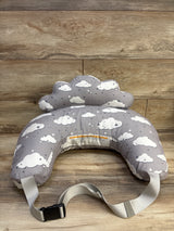 Pillani Nursing Pillow with Waist Strap, Grey