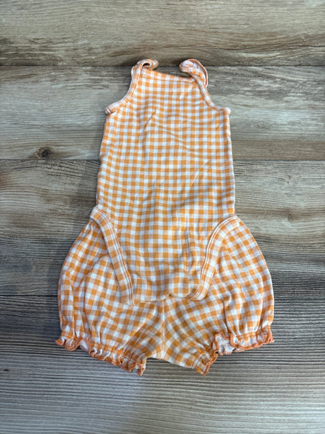 Carter's 2pc Gingham Bodysuit & Shorts Orange sz 6m - Me n Mommy To Be