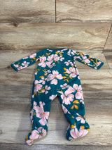 Carters Floral Blanket Sleeper Green sz 6m