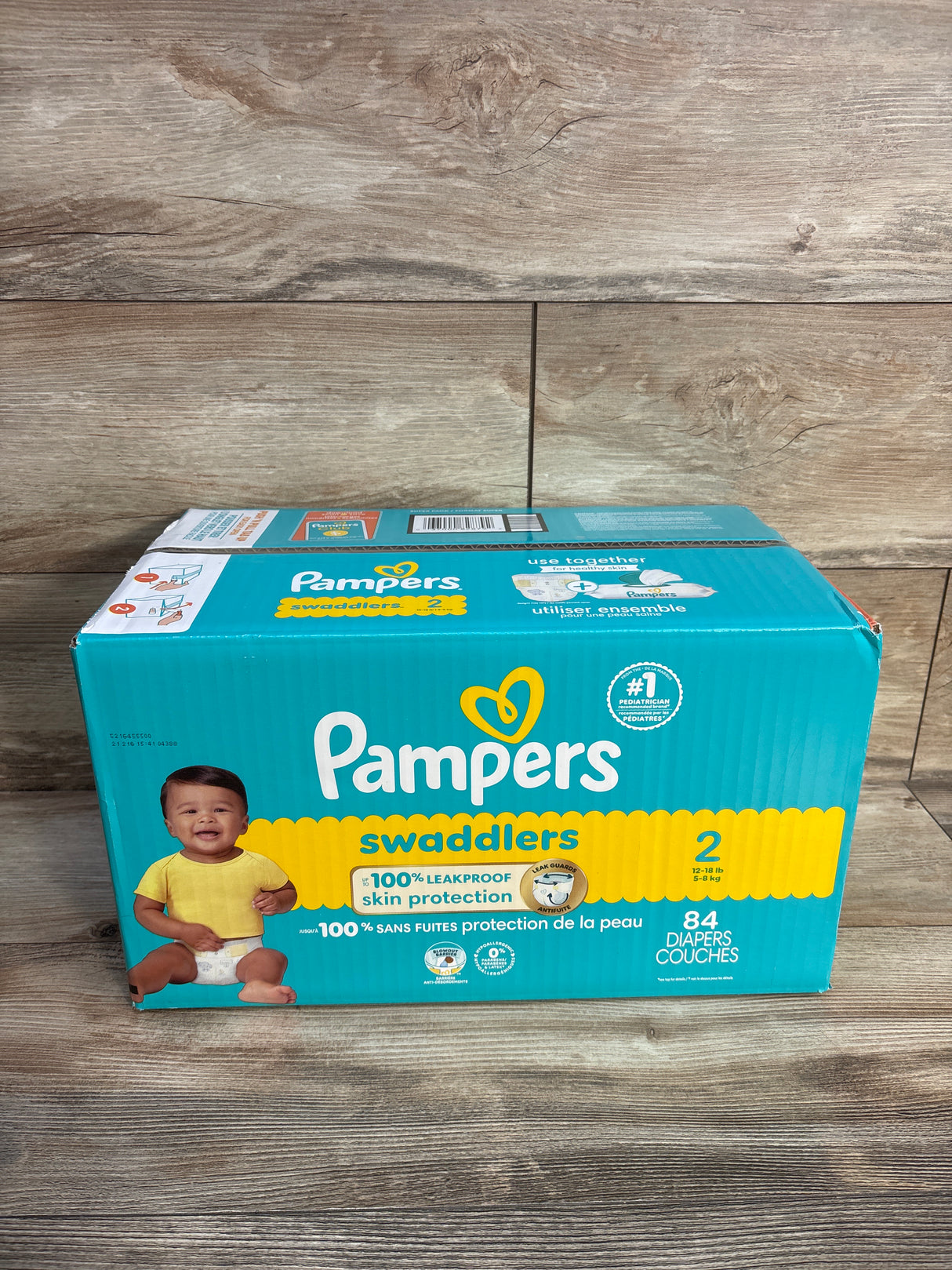 NEW Pampers Swaddlers Diapers Size 2 84ct.