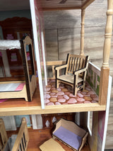 Kidcraft Wooden Classic Charlotte Dollhouse with 14 Accessories
