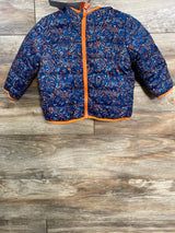 NEW Cat & Jack Reversible Bear Puffer Jacket Navy sz 18m
