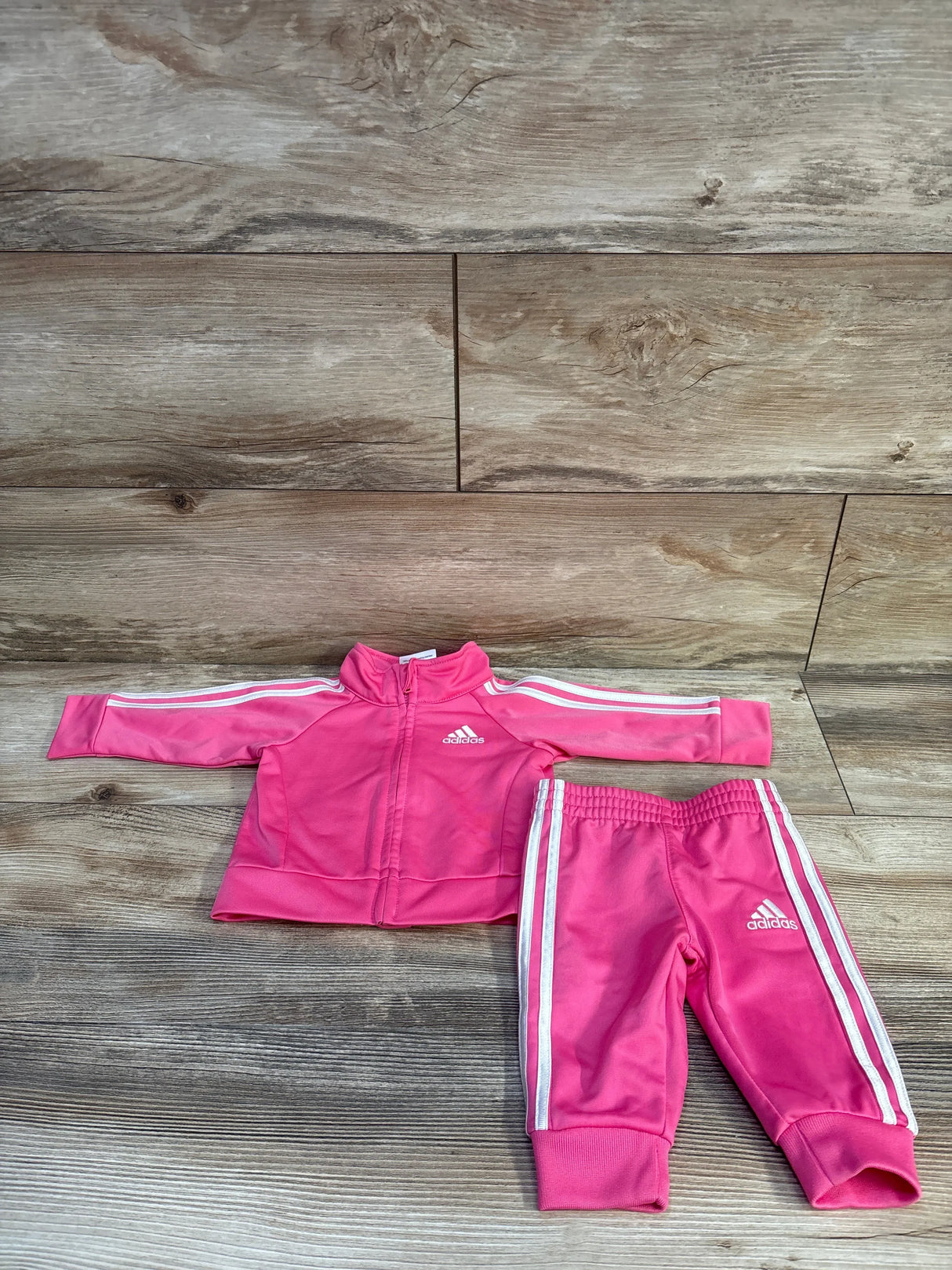 Adidas 2pc Tracksuit Pink sz 3m