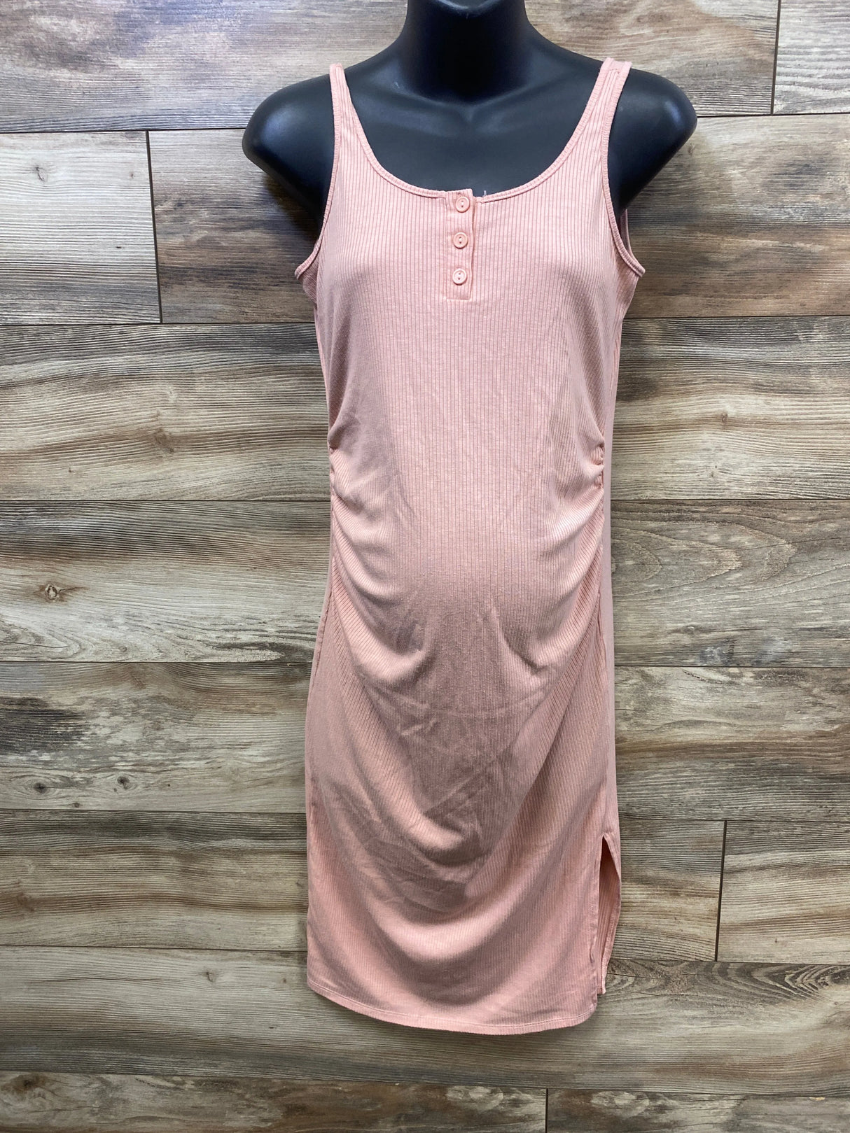 Heart & Hips Ribbed Tank Maternity Dress Pink sz Medium