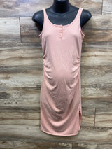 Heart & Hips Ribbed Tank Maternity Dress Pink sz Medium