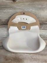 NEW Mushie Silicone Rainbows Baby Bib, Beige