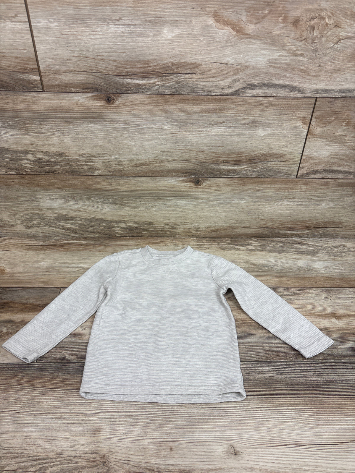 Okie Dokie Ribbed Long Sleeve Shirt Cream sz 3T