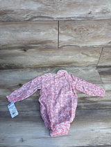 NEW Cat & Jack Floral Bodysuit Pink sz 18m