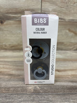 NEW Bibs Colour Natural Rubber 2pk Pacifiers in Cloud Iron Size 2 6m+