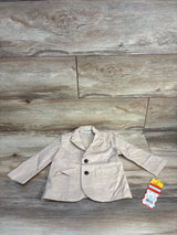 Light beige toddler boy blazer with two buttons and front pockets, new with tags