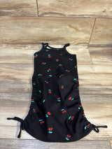 Art Class Cherry Print Sleeveless Dress Black sz 4/5T