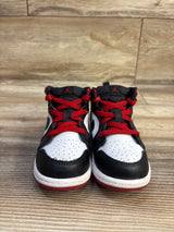 Air Jordan 1 Mid TD 'Gym Red Black Toe' Sneakers sz 8c