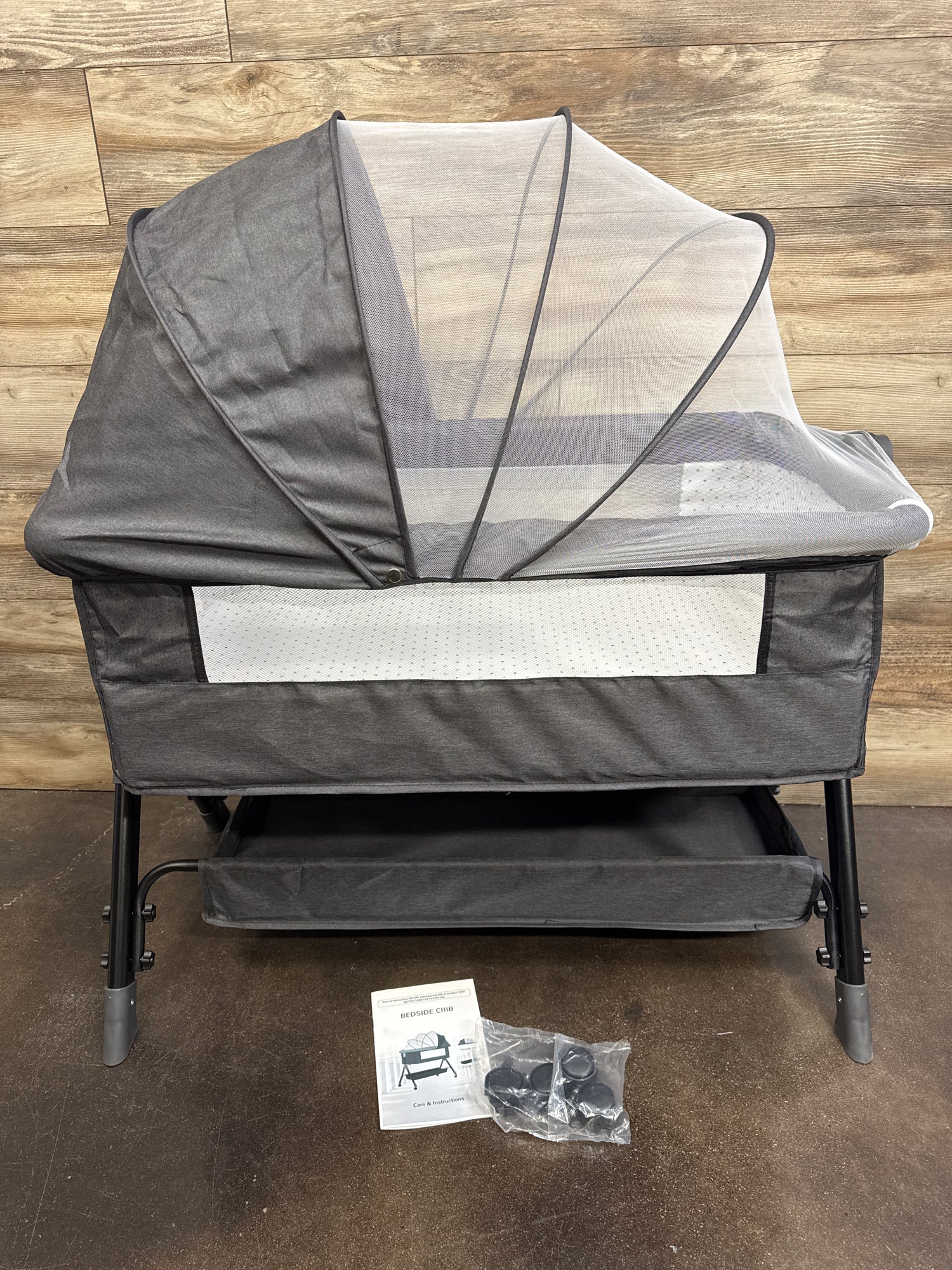 BCOL Baby Bedside Bassinet, Charcoal