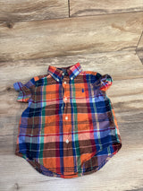 Ralph Lauren Plaid Button-Down Shirt Orange sz 2T