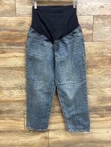 Isabel Maternity Crossover Panel Vintage Straight Jeans Blue sz Small/4