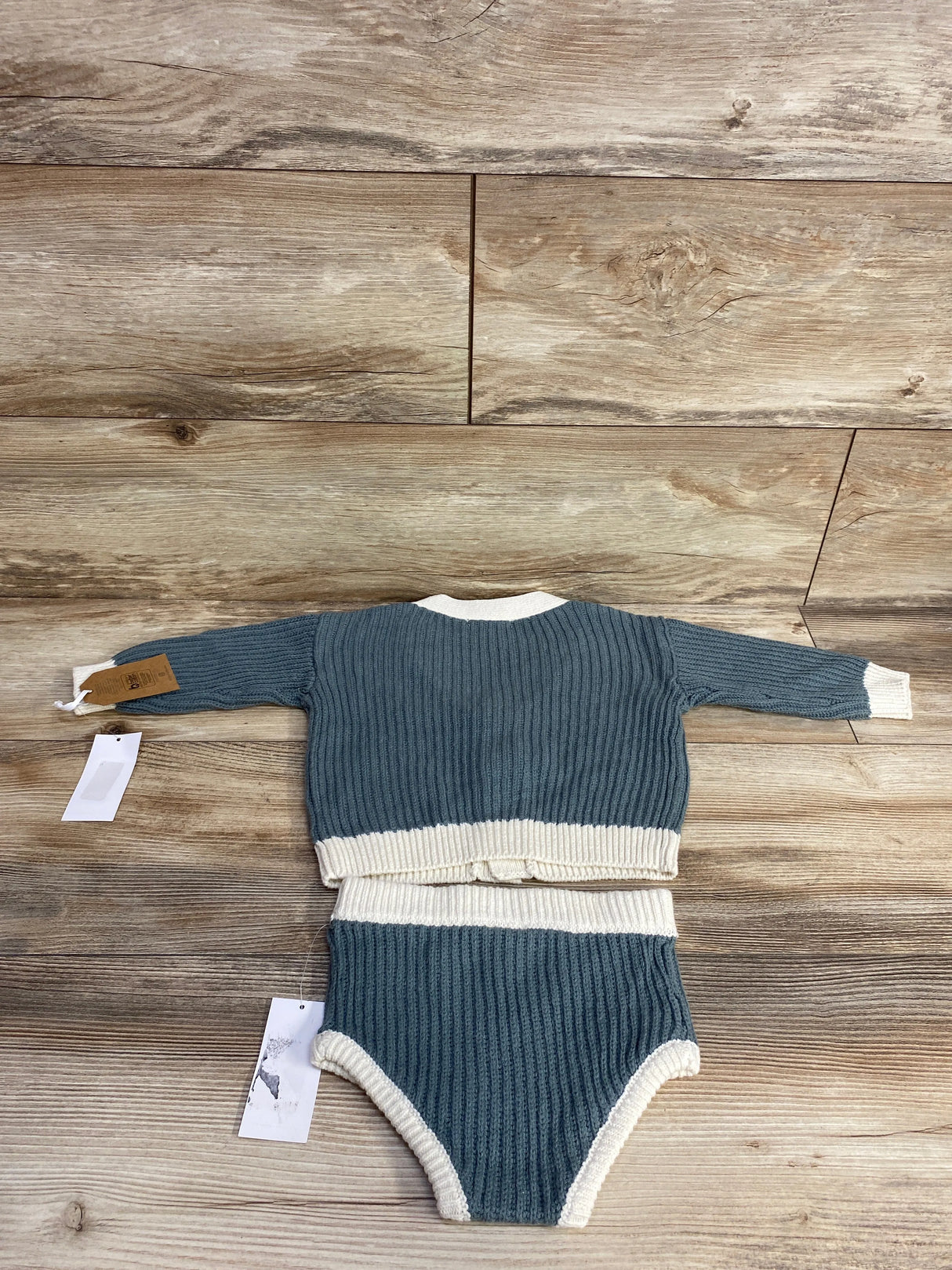 NEW Grayson Collective 2pc Knit Sweater & Bloomers Set Green sz 12m