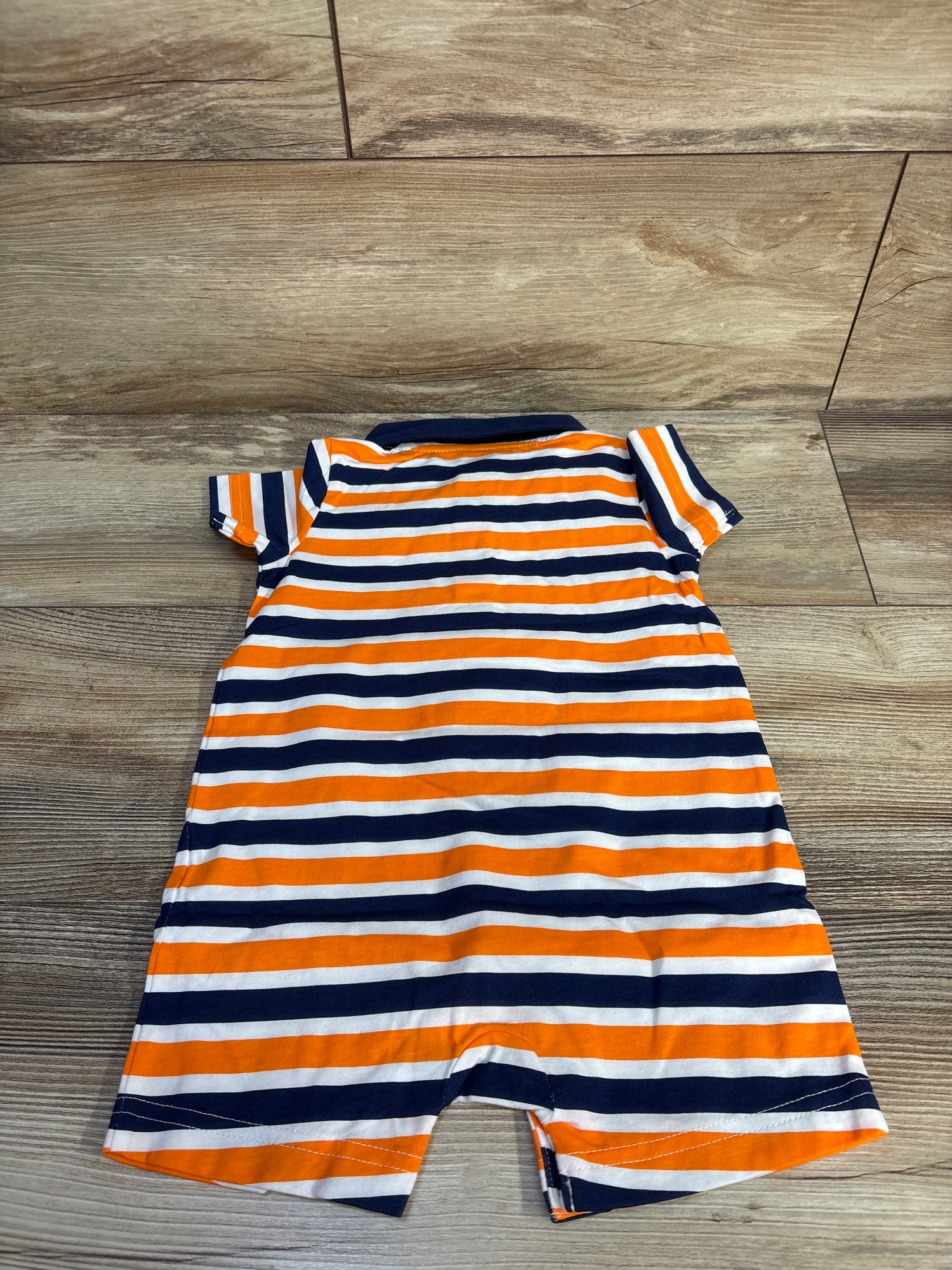 NWOT Simple Joys Striped Polo Shortie Romper Navy sz 18m