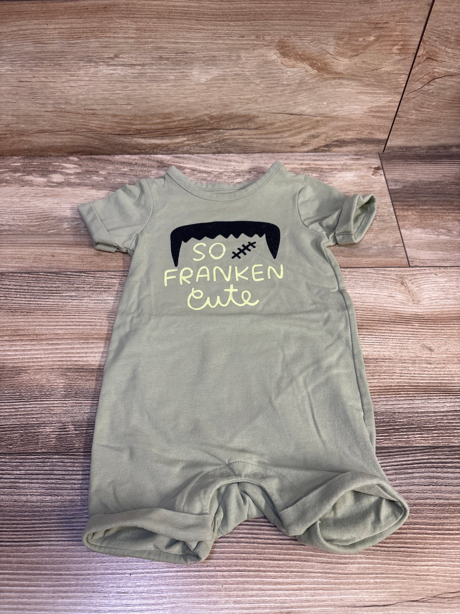 Cat & Jack So Franken Cute Shortie Romper Green sz 6-9m