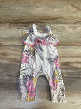 Jessica Simpson Floral Sleeveless Romper White sz 0/3m