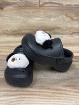 Panda Applique Fuzzy Lined Clogs Black sz 8c