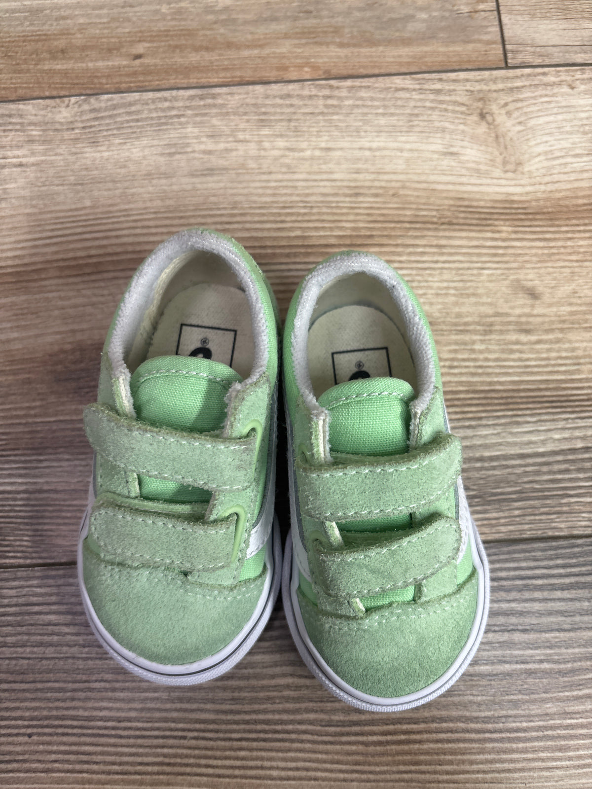 Vans Old Skool V Lime Burst Green Sneakers sz 5c