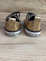 Converse Chuck Taylor All Star Easy-On Double Velcro Sneakers Gold sz 3c