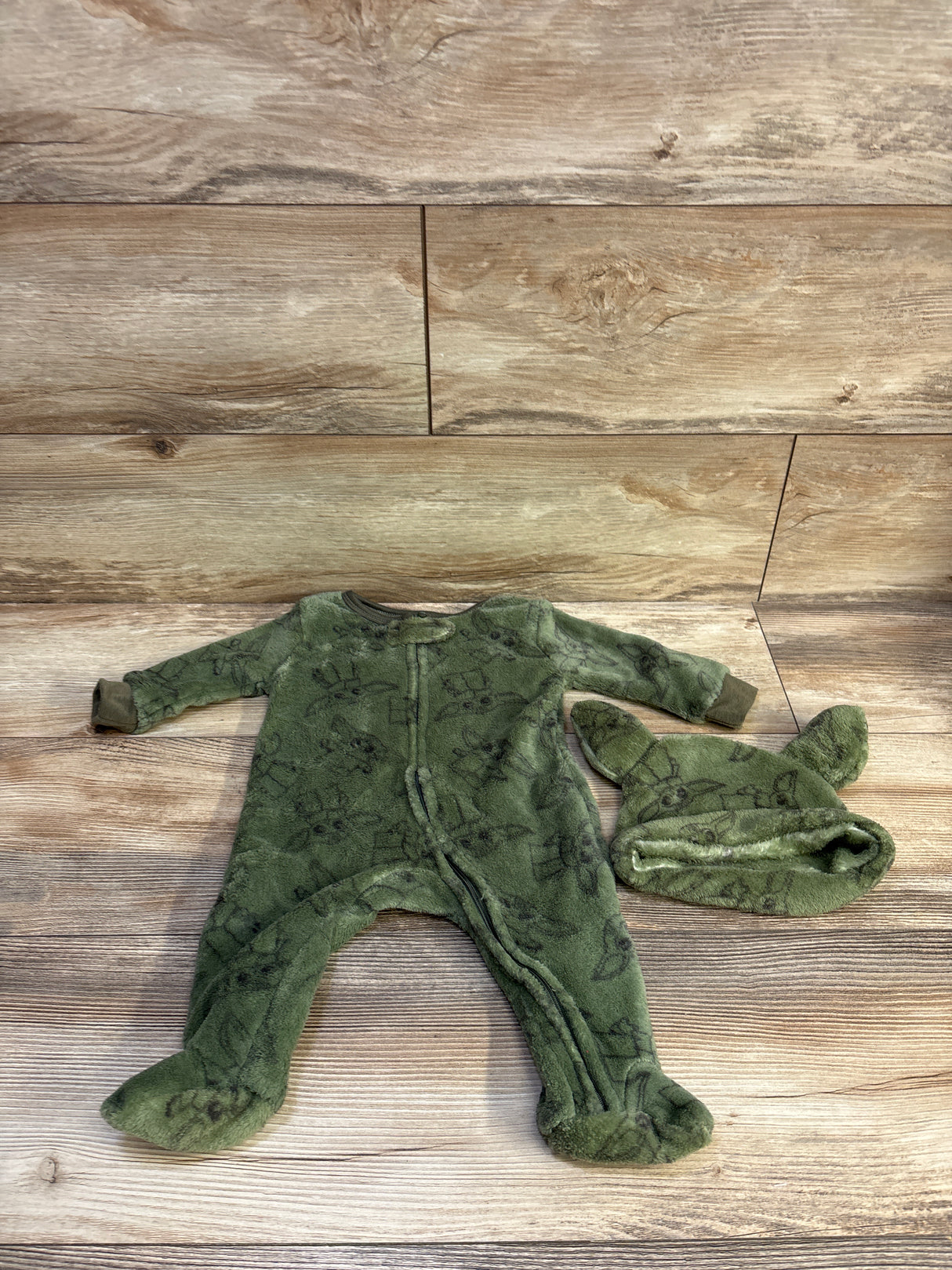 Star Wars 2pc Blanket Sleeper & Hat Set Green sz 3/6m