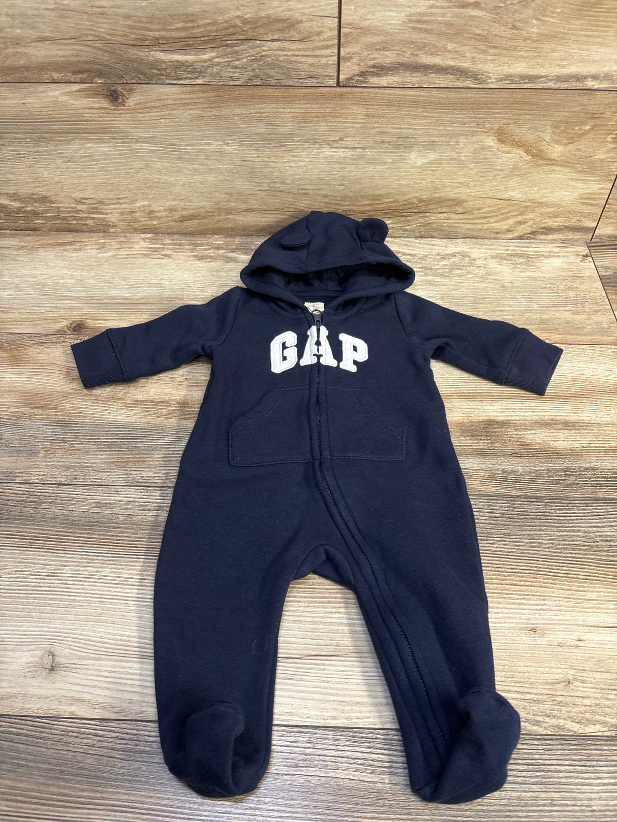 Baby Gap Hooded Coverall Navy sz 0-3m