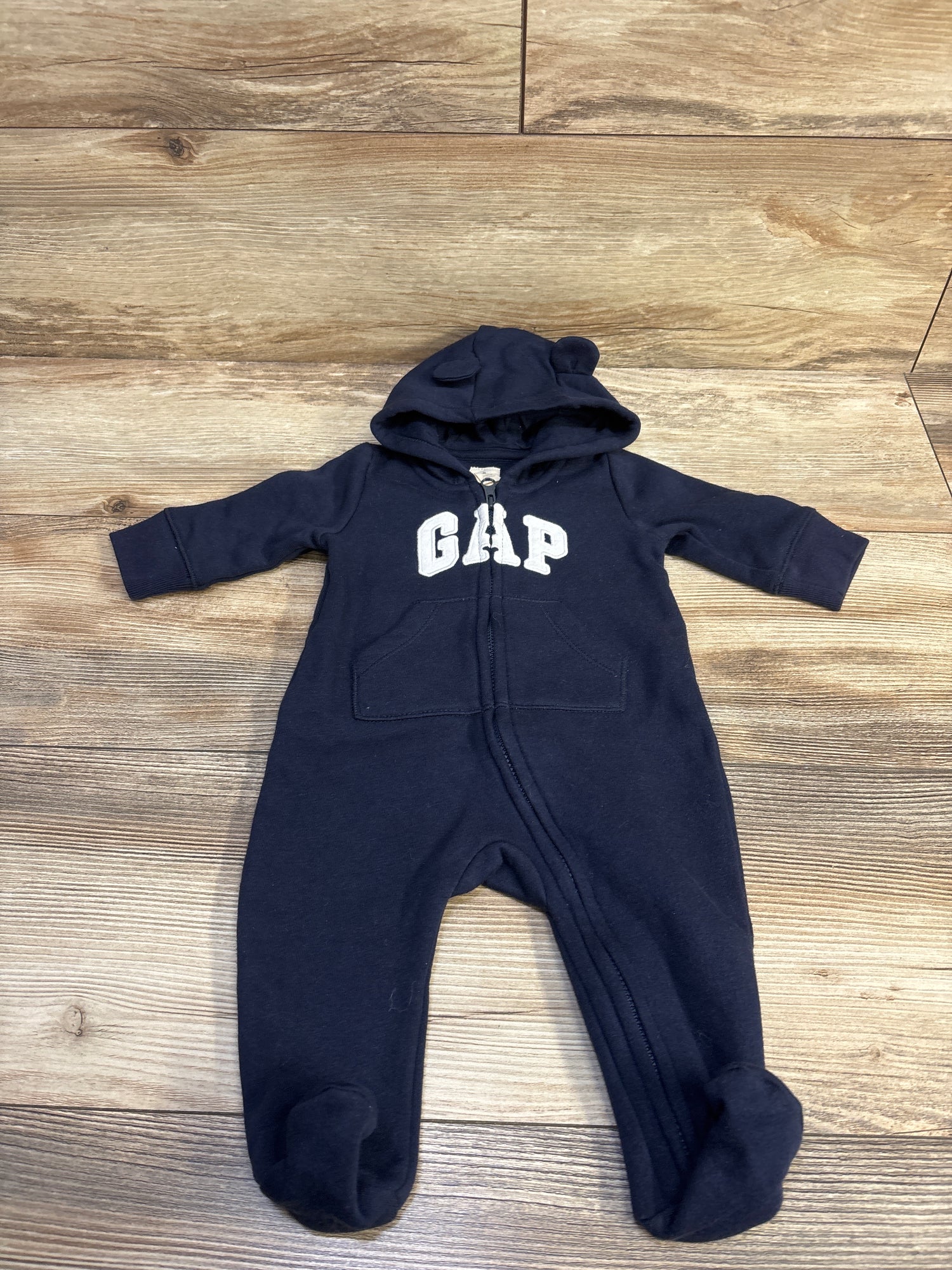 Baby Gap Hooded Coverall Navy sz 0-3m