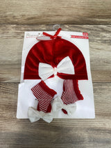 NEW Rising Star Baby Turban And Sock Set Red Sz 0-12m