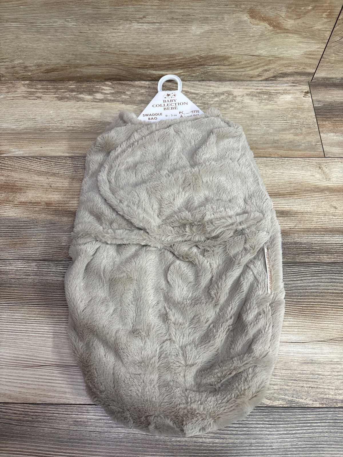 NEW Blankets & Beyond Plush Swaddle Wrap Tan sz 0-3m