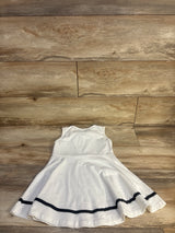 Sleeveless Striped Collar Dress White sz 3T