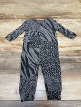 PJ Salvage Animal Print Snap Sleeper Grey sz 3-6m
