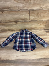 Children's Place Plaid Button Up Shirt Navy sz 4T - Me n Mommy To Be