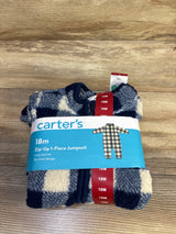 NEW Carter's Sherpa Zip-Up Jumpsuit Blue sz 18m